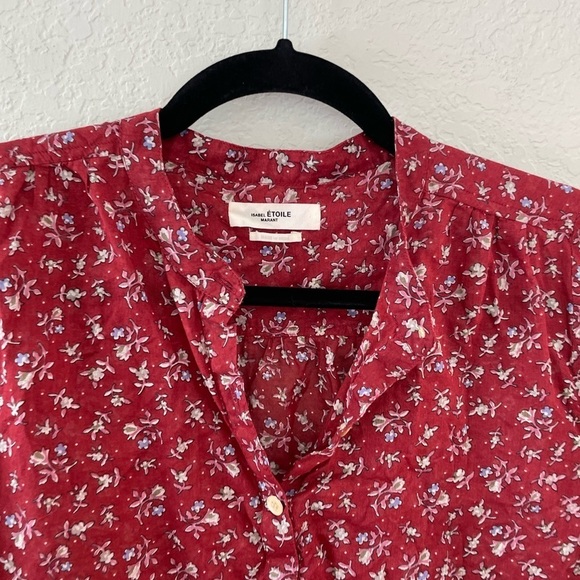 Isabel Marant Étoile Maria Shirt in Grenat - Picture 3 of 7